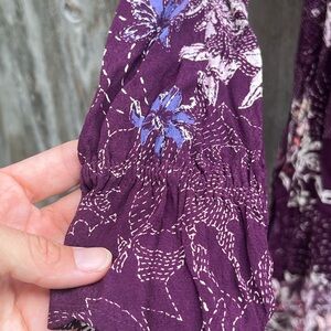 Maeve Purple and Blue Floral Skirt